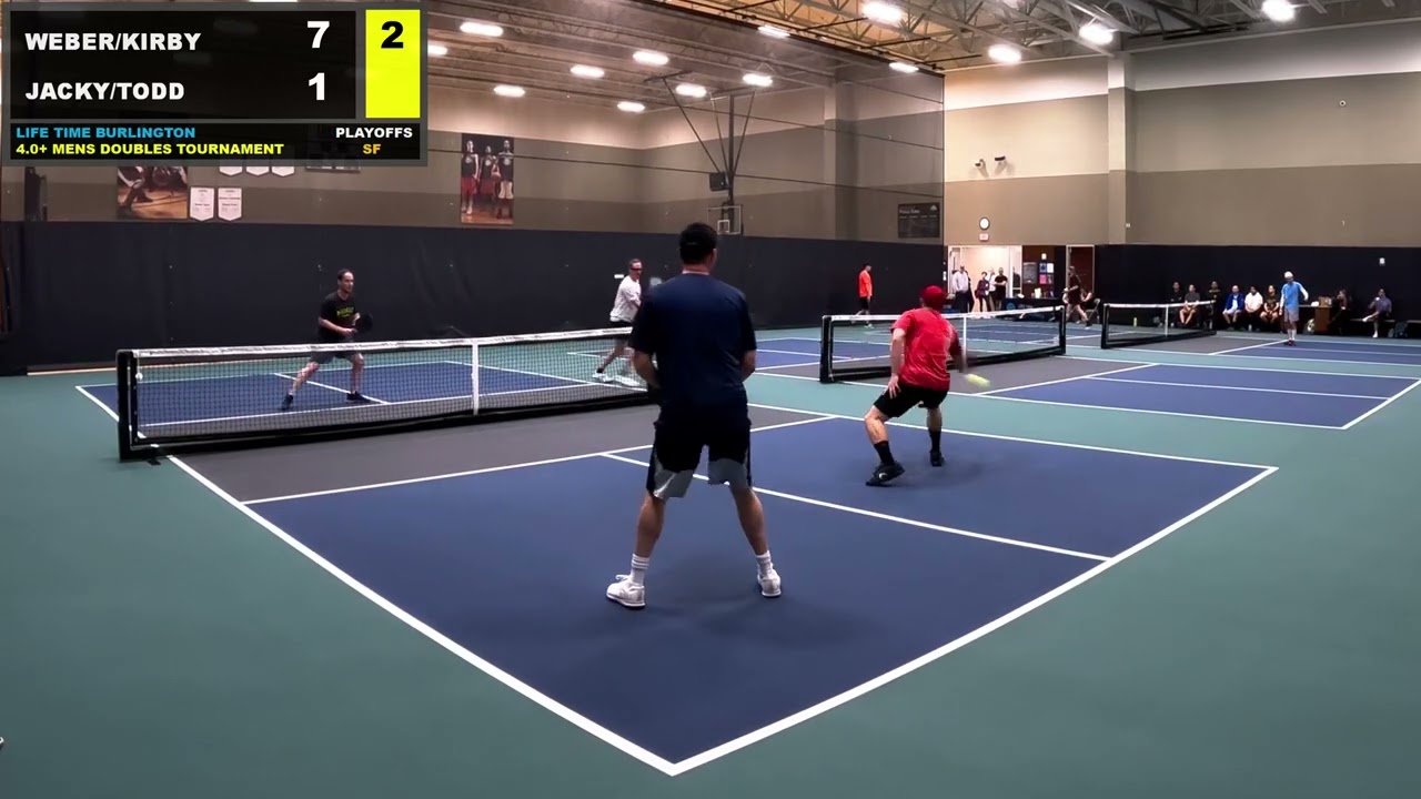 🏆 Semi-finals | 4.0+ Mens Doubles | LIFE TIME Burlington Tournament | Todd/Jacky vs Weber/Kirby