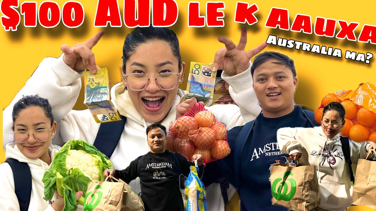 $100 AUD le Australia🇦🇺 ma k k kinna milcha? Australia Lifestyle Vlog!
