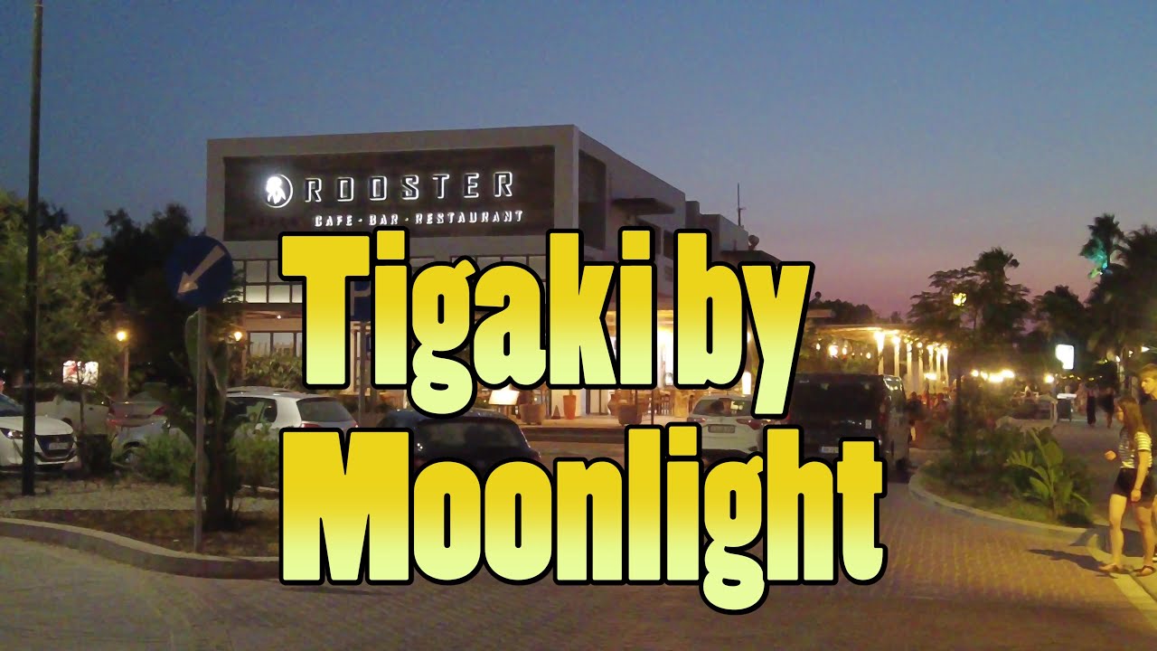 Tigaki at Night | Moonlit Stroll Through a Lively Summer Evening in Kos (August 2025)