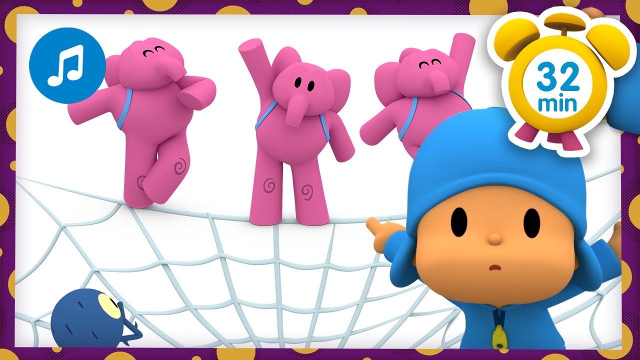 🎶🐘🕸 One elephant balancing + Nursery Rhymes & Baby Songs [ 32 minutes ] - Pocoyo