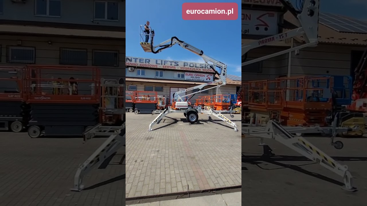 Matilsa Parma 15T  podnośnik koszowy na przyczepie 15 m zwyżka trailer mounted articulated boom lift