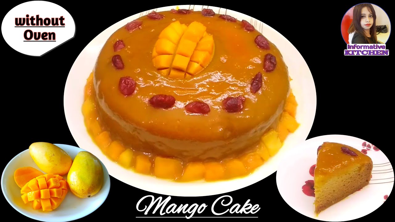 Mango Glaze Cake | Eggless Mango Cake without oven, Butter Paper, Cream, Condensed Milk, Butter,Curd