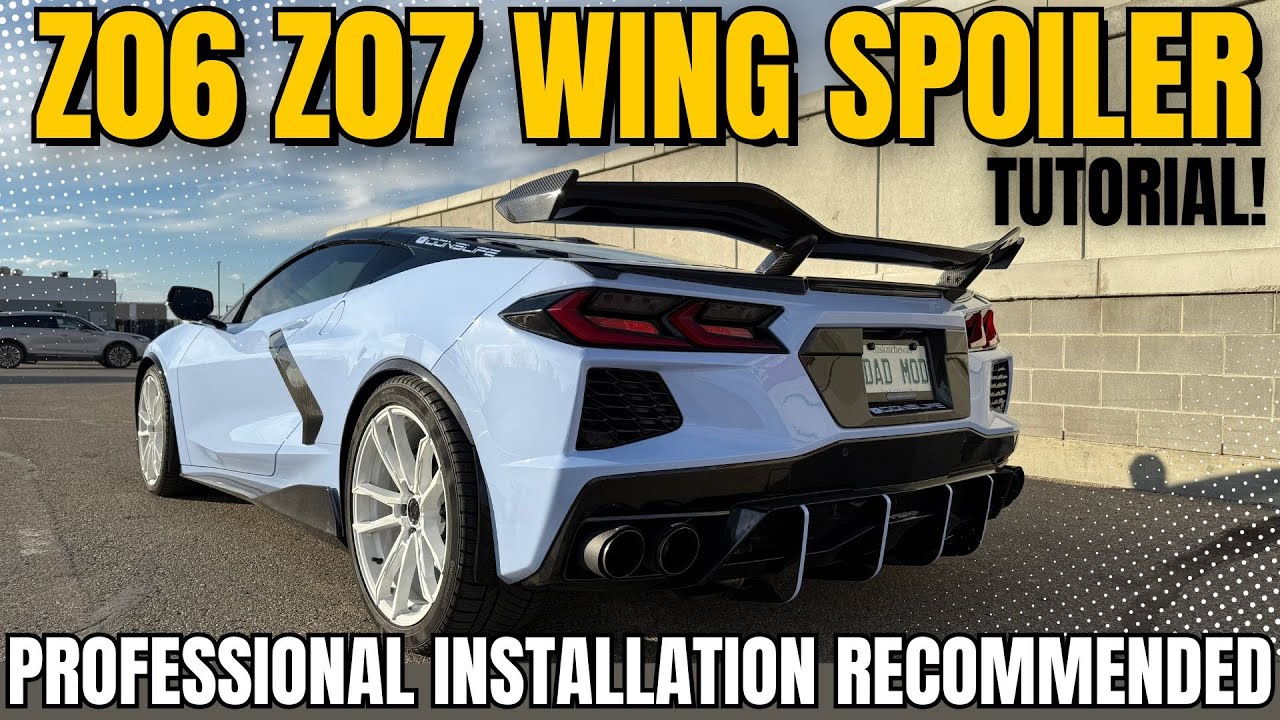 C8 Corvette Z06-Style High Wing Spoiler Install! | Full Step-by-Step Tutorial