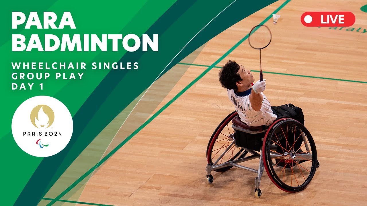 Para Badminton - Wheelchair Men's & Women's Singles Group Play | Day 1 | Paris 2024 Paralympics