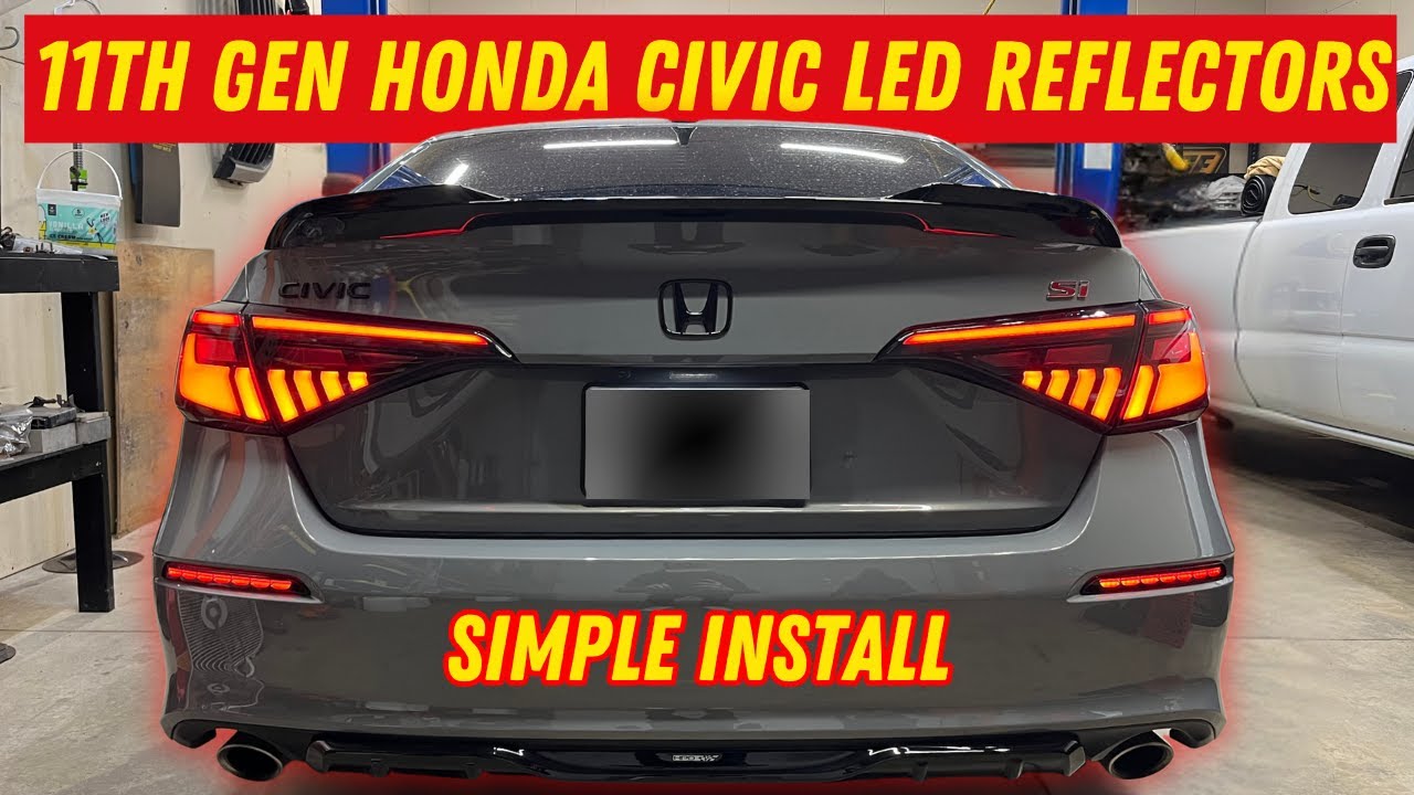 Как установить светодиодные задние катафоты BINQIGOO | Honda Civic 11-го поколения