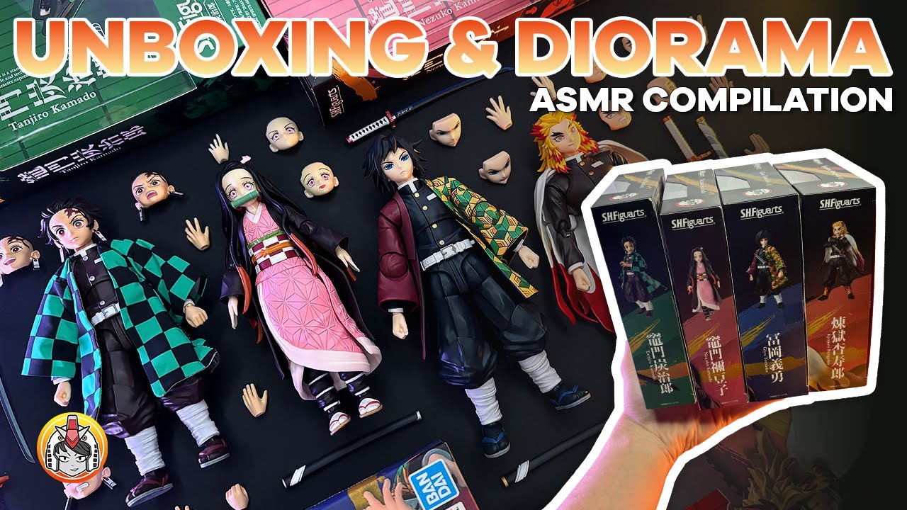 DEMON SLAYER - SHFiguarts COMPILATION Vol.1 | Diorama | Speed Unboxing | ASMR