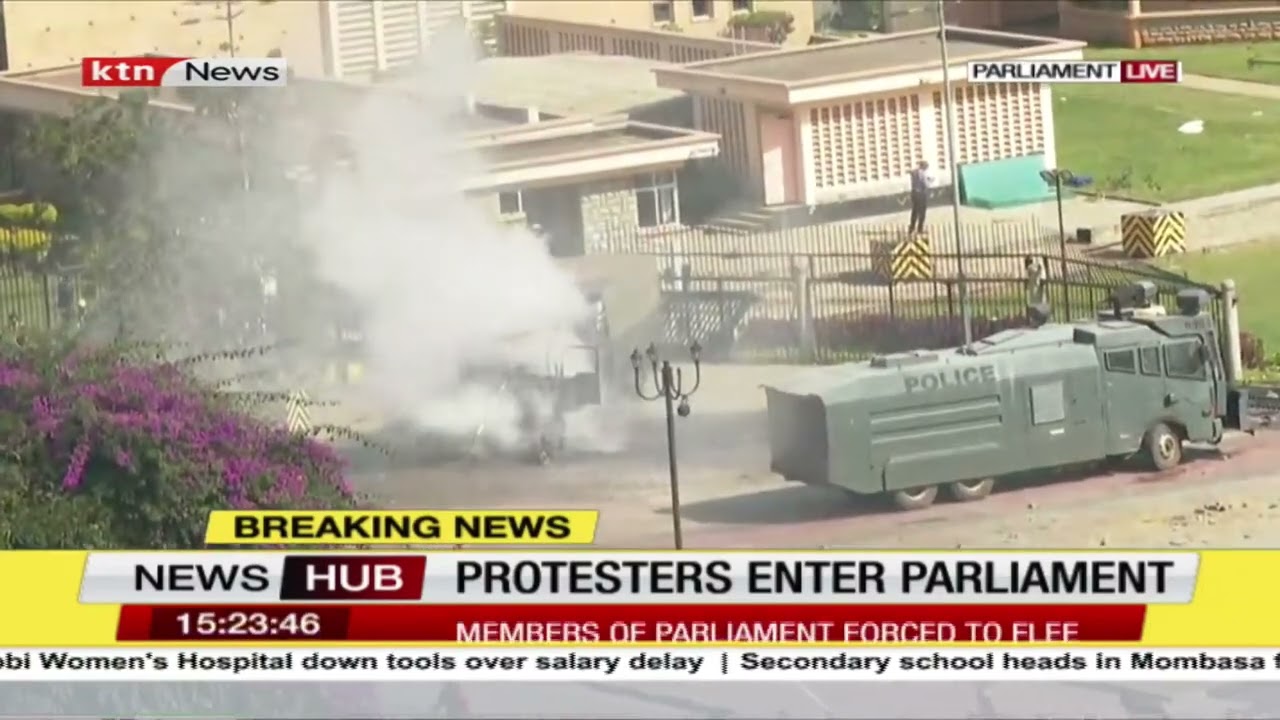 MPs forced to scamper for safety as police disperse demonstrators