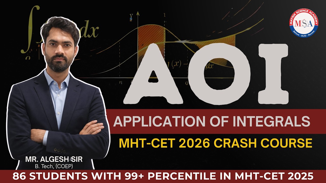 APPLICATION OF INTEGRATION l AOI l AREA UNDER THE CURVE l  All Concepts & PYQs Covered l ALGESH SIR