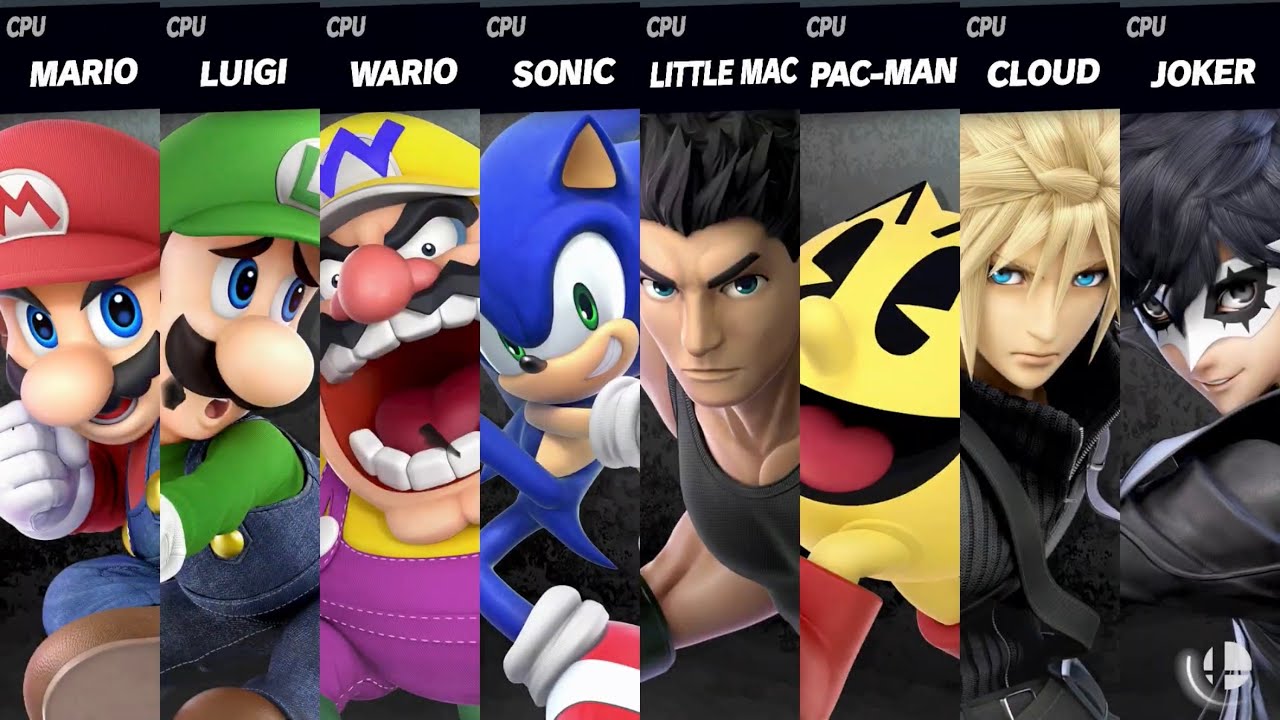 Super Smash Bros. Ultimate - Characters Who Wear Gloves