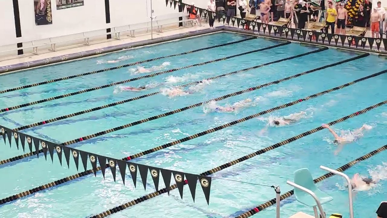 2/22/26 AMS Silver Champs. 100y Free. Caleb 58.42s. New personal best.