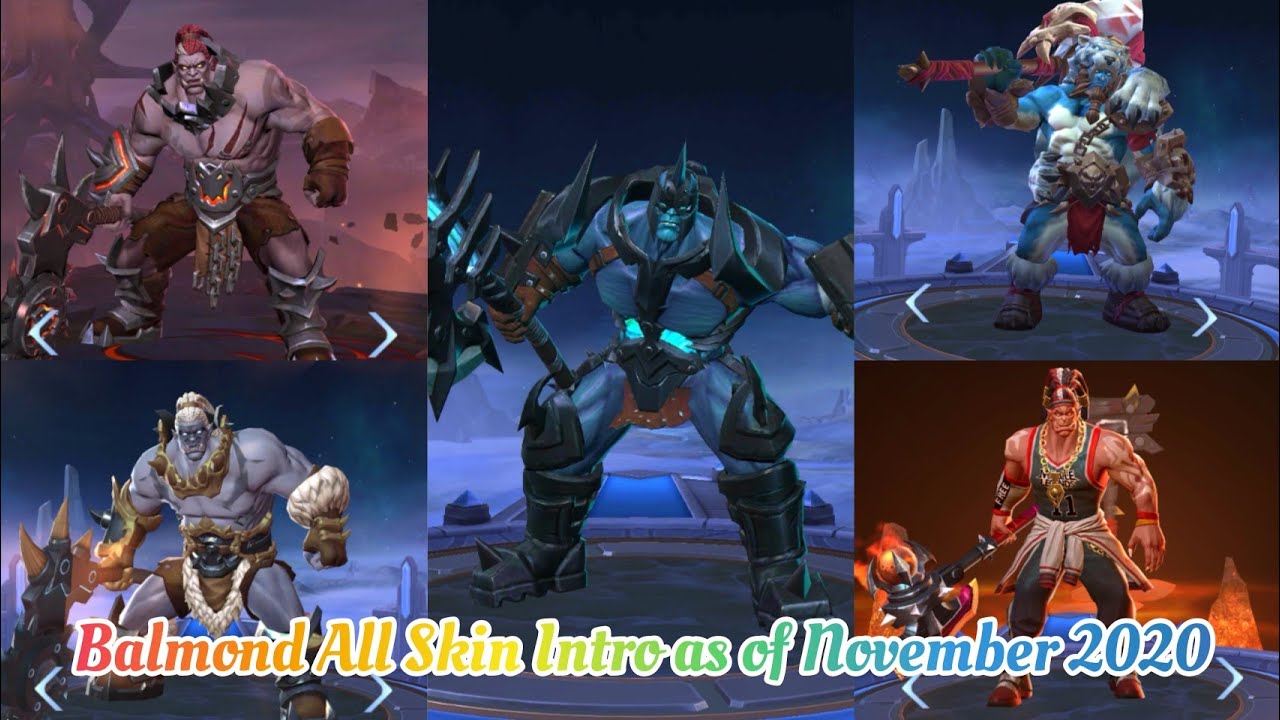 BALMOND ALL SKIN INTRO AS OF NOVEMBER 2020 | Mobile Legends Bang Bang