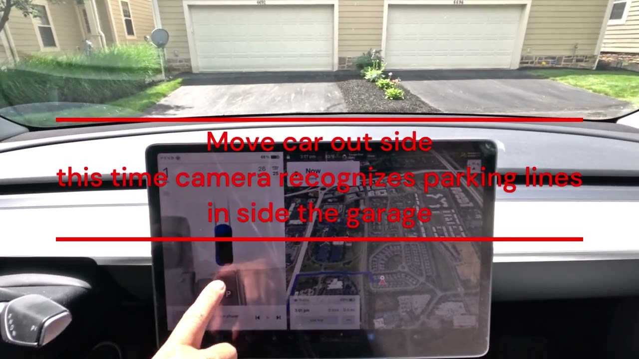 Tesla FSD auto park in garage