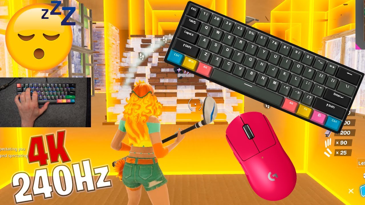 XVX H61 ASMR 😴 Box Fight Gameplay 📦 Satisfying Keyboard Fortnite 4K 240 FPS 🏆