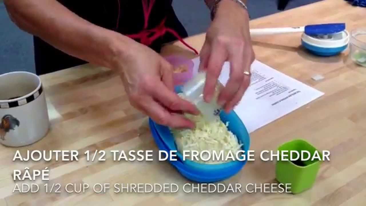 Recette Tupperware facile de Pain perdu pommes et cheddar / Apple and cheddar french toast