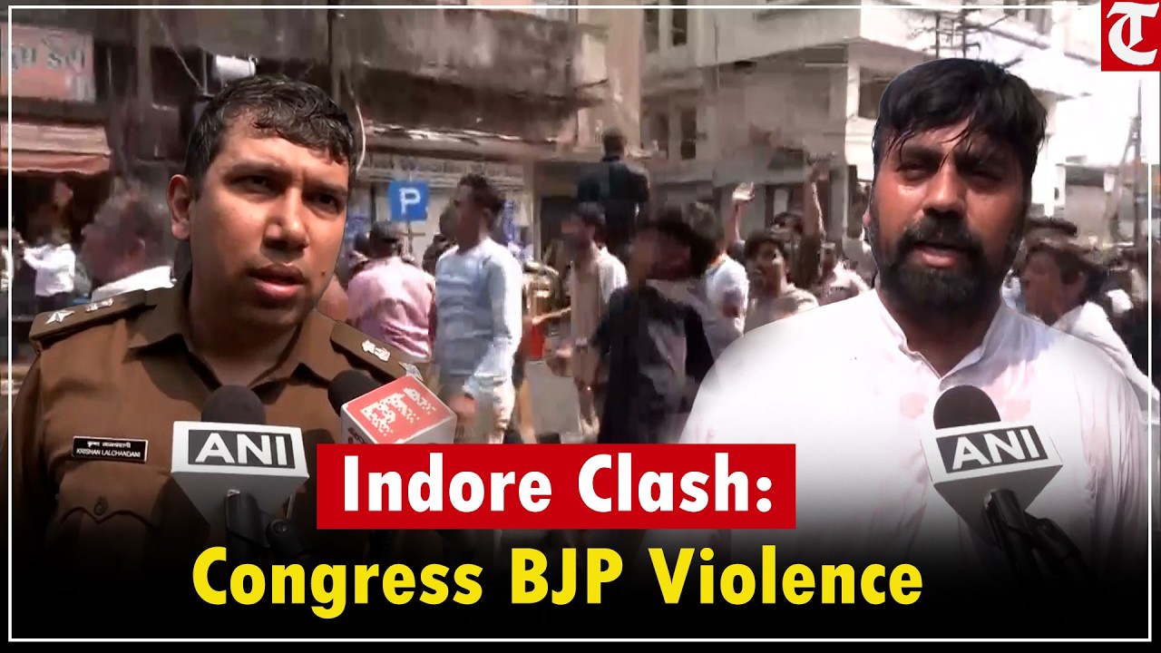 Violent Clash in Indore: Congress vs BJP | Stone Pelting & Police Intervention | AI Summit