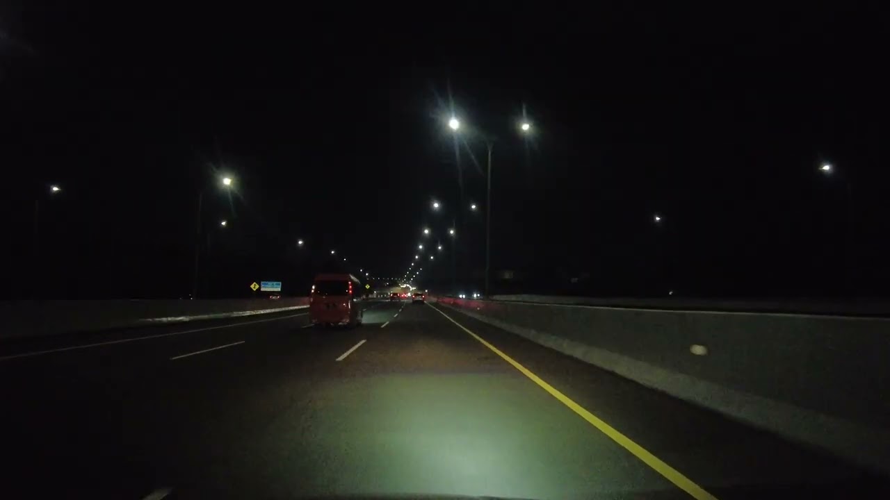 Night Driving Cisalak Depok to Jatikarya Bekasi via Cinere-Jagorawi Toll and Cimanggis-Cibitung Toll