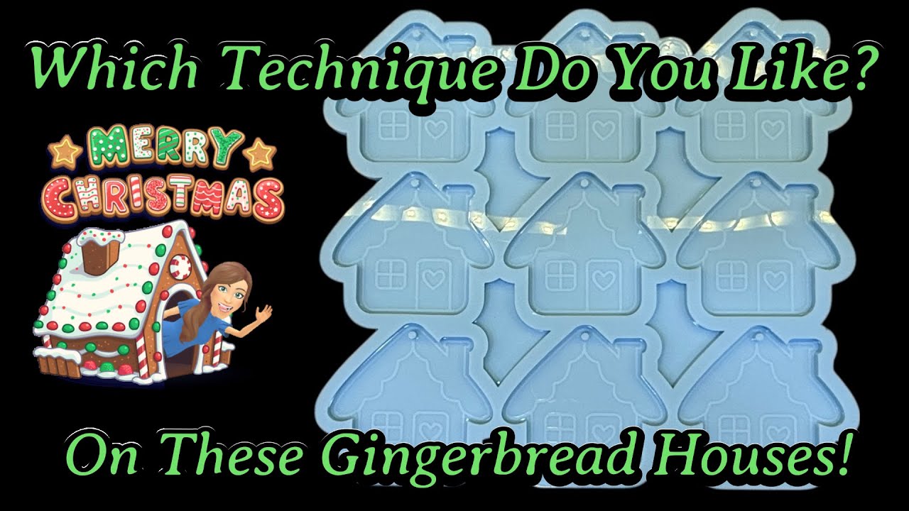 #1002 Which Way Would You Pour? Ony UV Resin & Polyurethane Resin on Gingerbread Houses!
