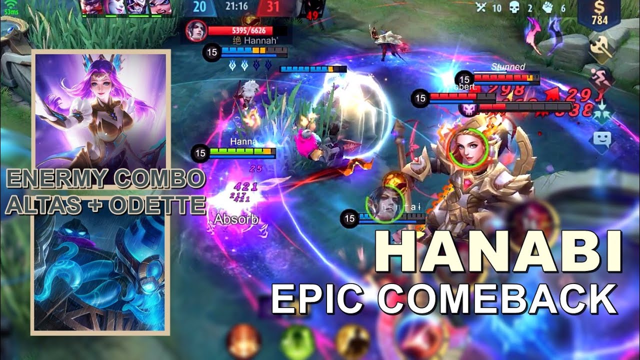 ALTAS + ODETTE CRAZY COMBO! HANABI NO CHANCE TO FREE HIT! EVEN THE TOP GLOBAL! EPIC COMEBACK!