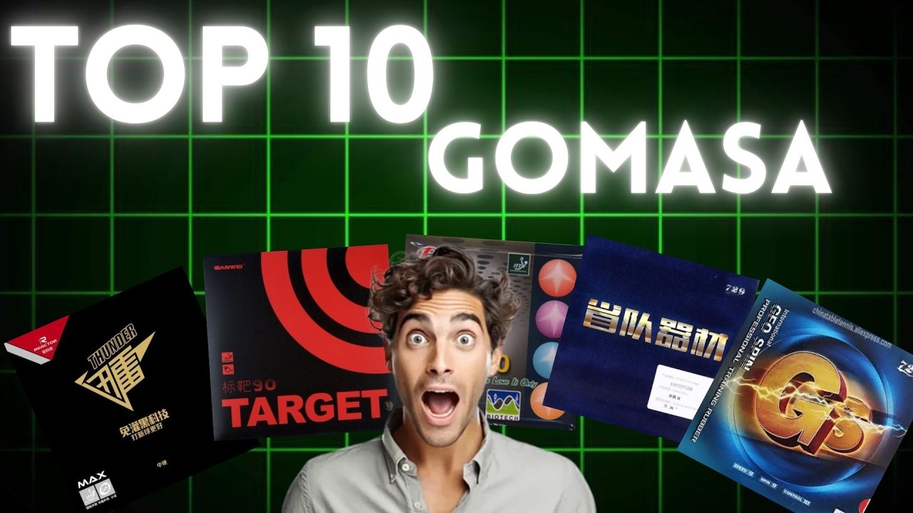 🎬 TOP 10 GOMAS BARATAS para APRENDER DRIVE en TENIS DE MESA (AliExpress 2025)