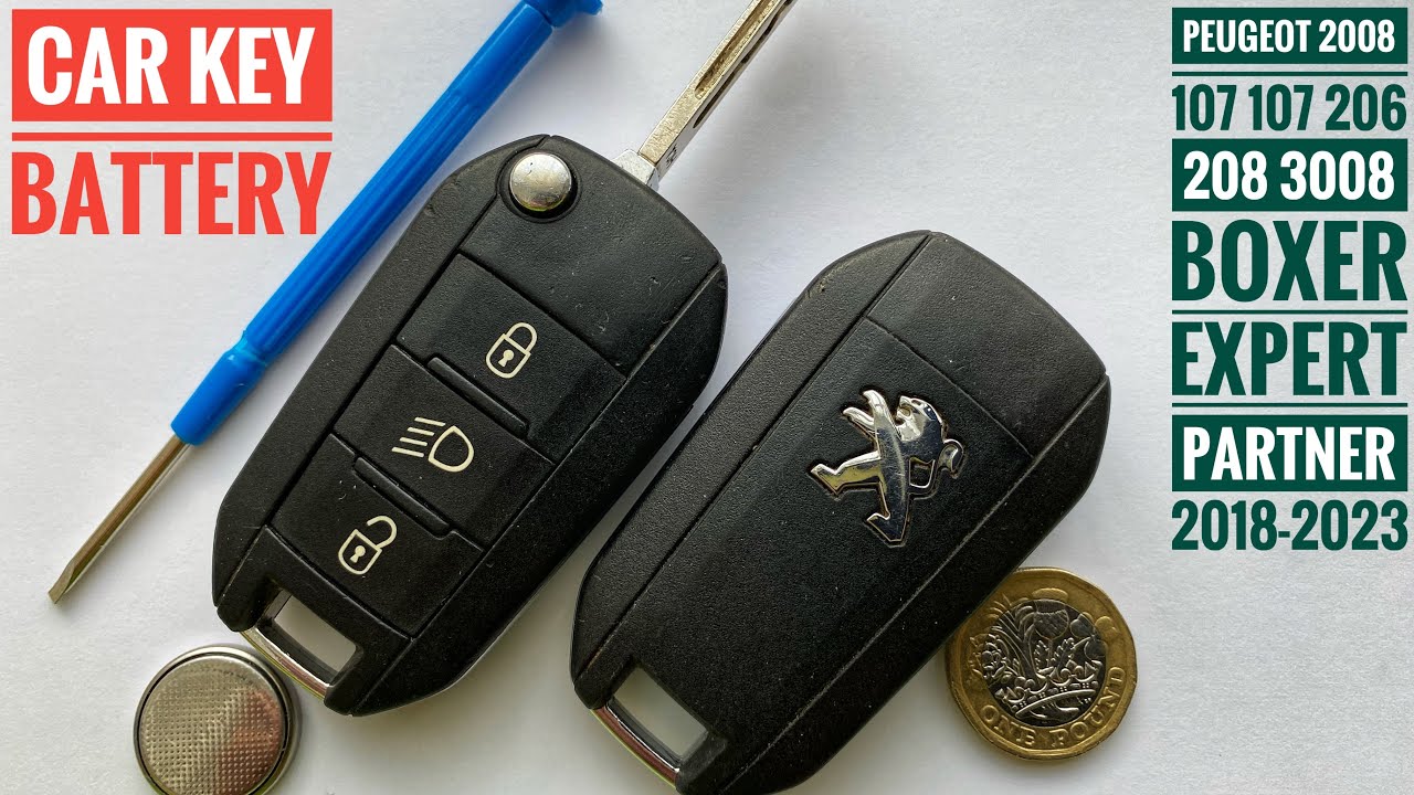 Замена батареи ключа Peugeot 2008 3008 308 208 2018-2023 Как заменить батарею брелока Peugeot Smart
