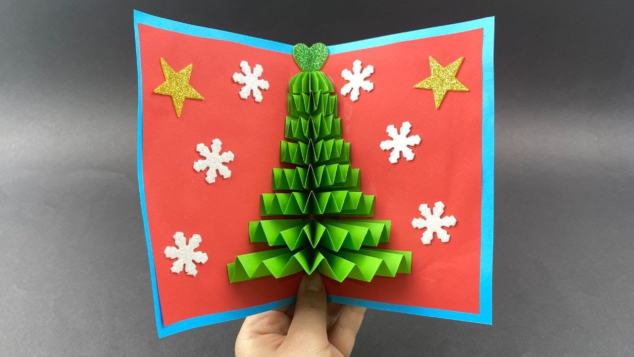 3D Christmas Card | How to Make a Pop Up Christmas Card