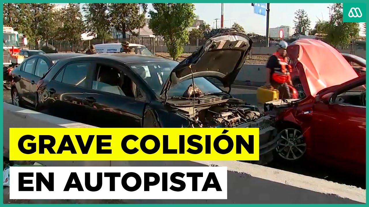 Grave colisión múltiple en Autopista Central: Siete personas fueron atropelladas