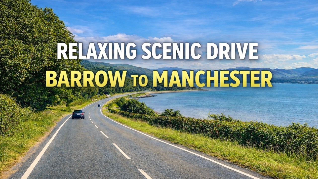 Relaxing Scenic Drive from Barrow-in-Furness to Manchester 🇬🇧 | 4K UK