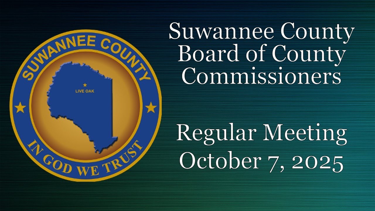 October 7, 2025 Suwannee County Board of County Commissioners Regular Meeting