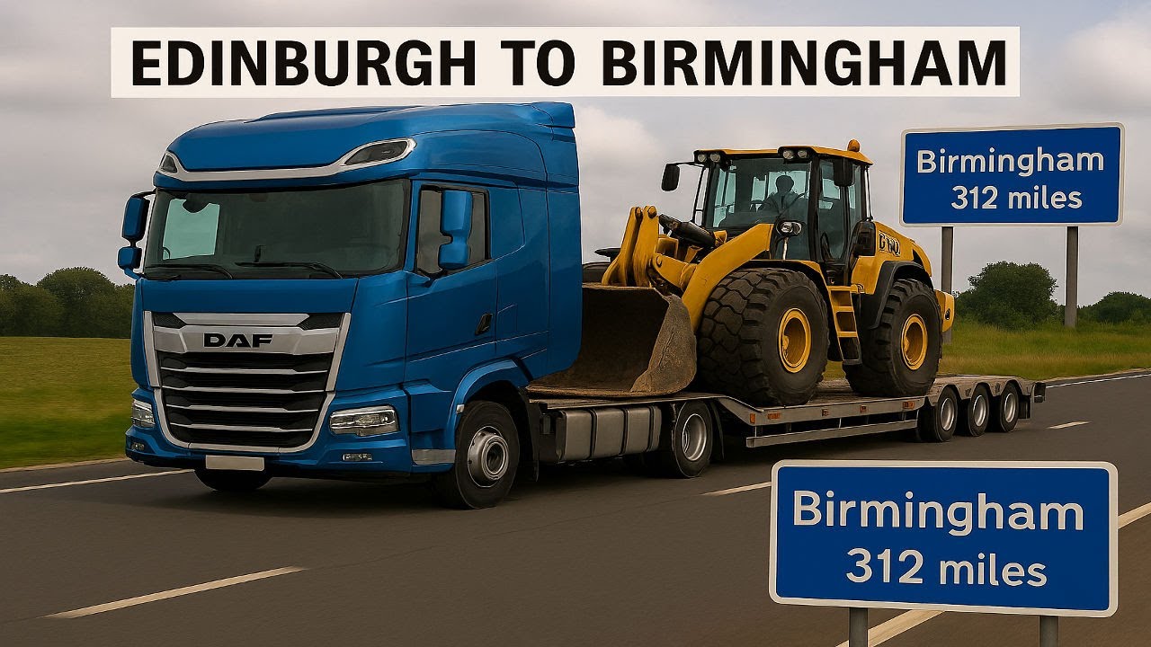 Euro Truck Simulator 2 | Taking a wheel loader from Edinburgh to Birmingham