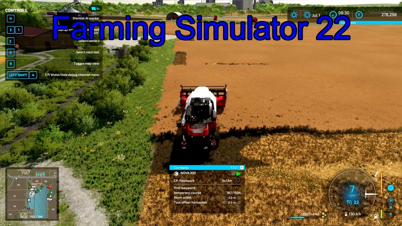 Harvesting and Selling Canola | Farming Simulator 22 Gameplay Series