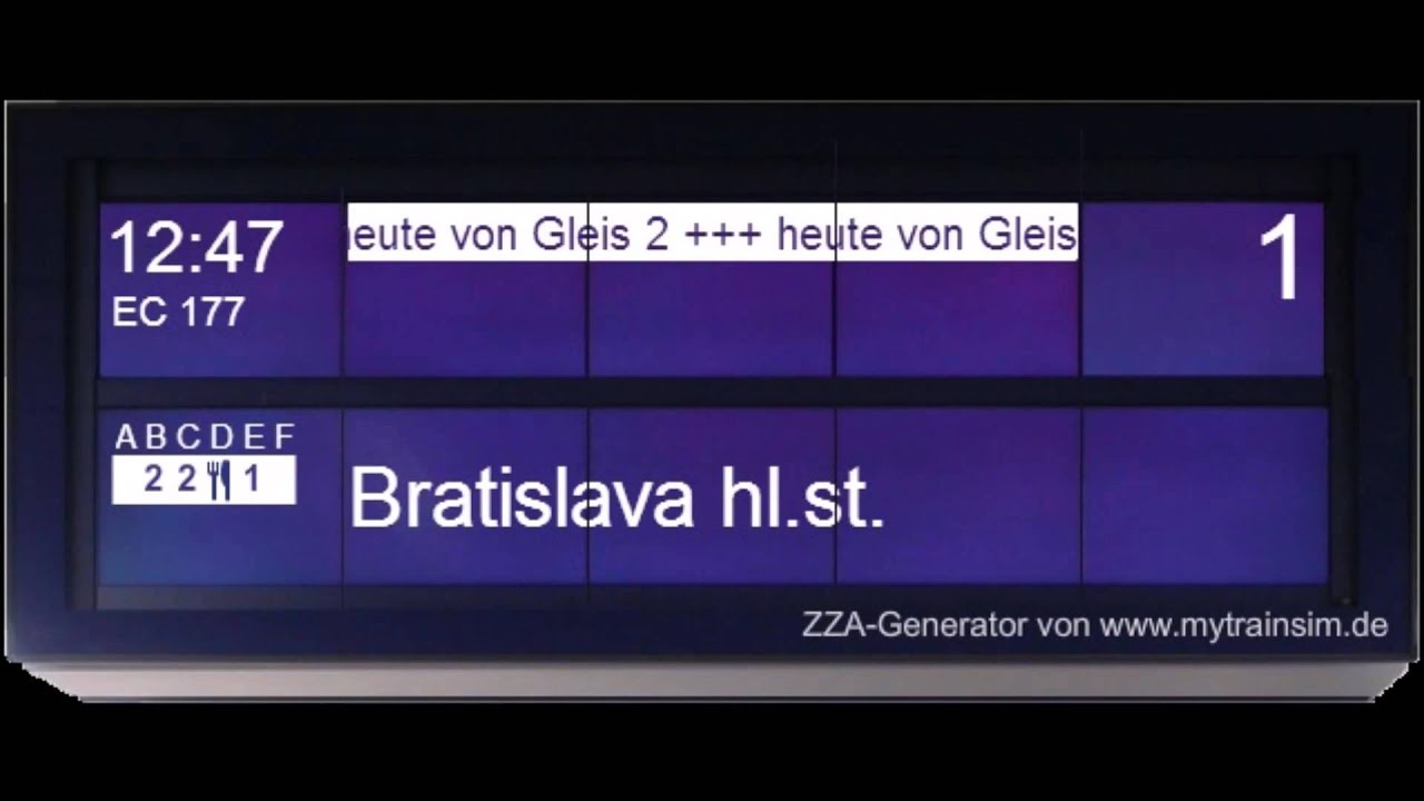 2015er Bahnsteigansage für EC177