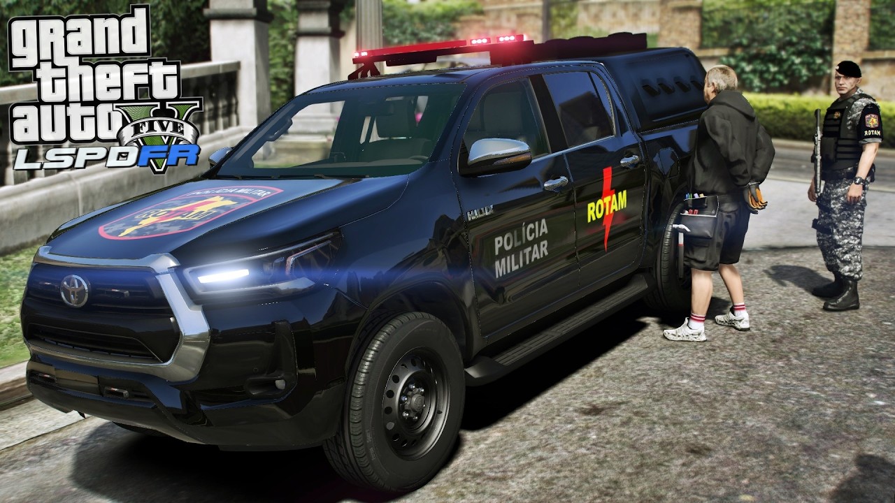 GTA V PMMA - AÇÃO DA PM: TRAFICANTE É PRESO EM FLAGRANTE COM DROGAS | TOYOTA HILUX 2023 - ROTAM PMMA