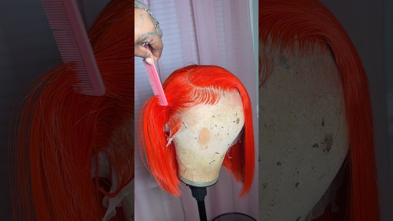 Red Bob Amazon Wig 💕 Honest Review ✨ #wiginstall #wigreview #amiyanushen #babyhair #amazonwig