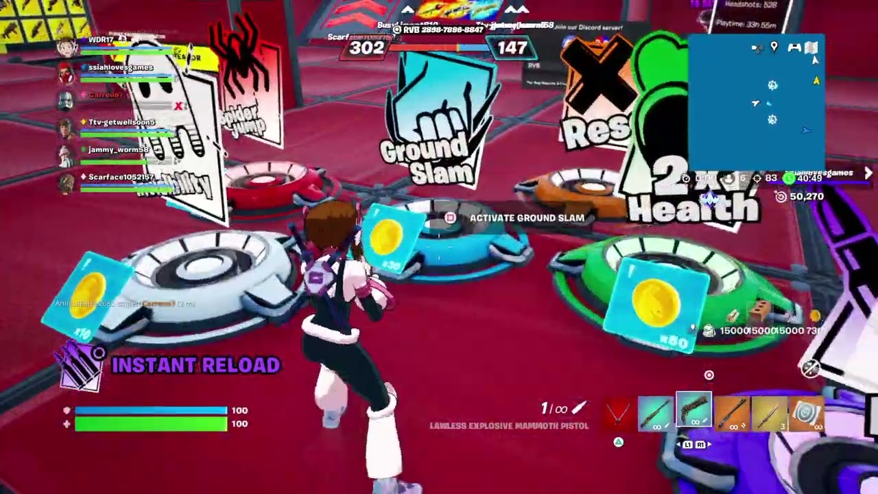 Fortnite Red vs Blue Gravity Goddess 4