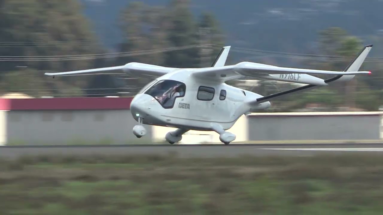 BETA Technologies All Electric Airplane Landing at Hayward California N916LF