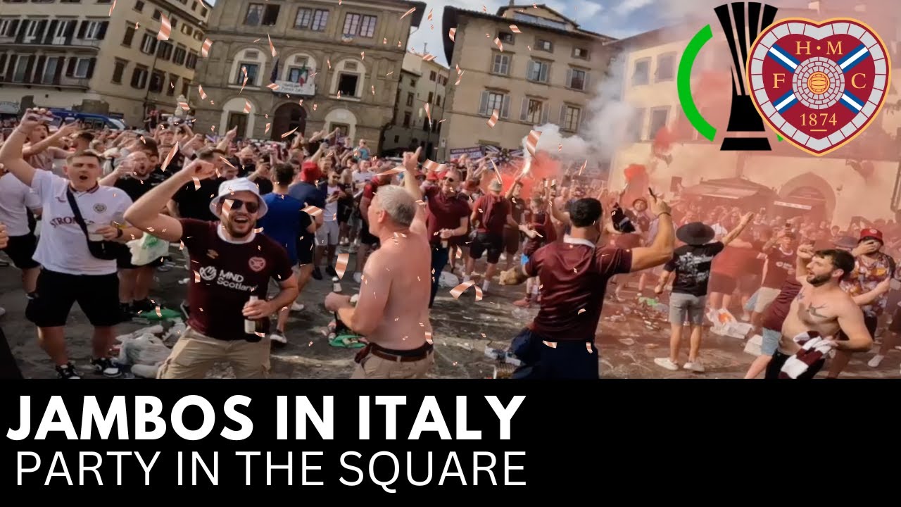 Hearts Fans Partying in Florence Italy 🇮🇹 Fiorentina vs 