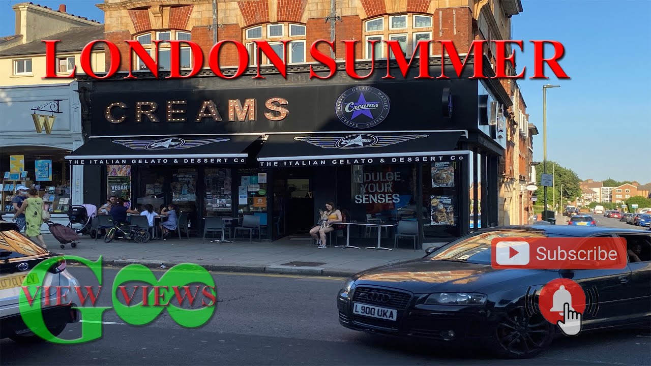 London North Finchley Highstreet Suburb Walking Tour Afternoon Summer 2021 CityHike 4K HDR Part 2