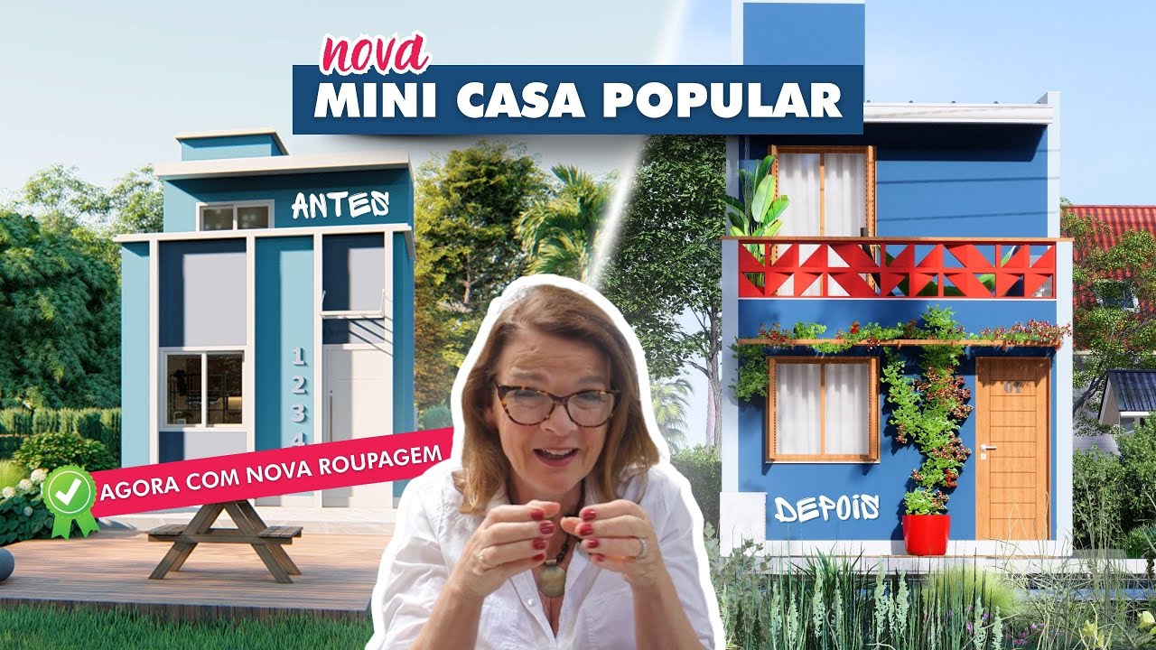 Por que tão Barata?! Mini Casa Popular de cara Nova! | Planta de Casa Pequena em 4x7m com 32m²