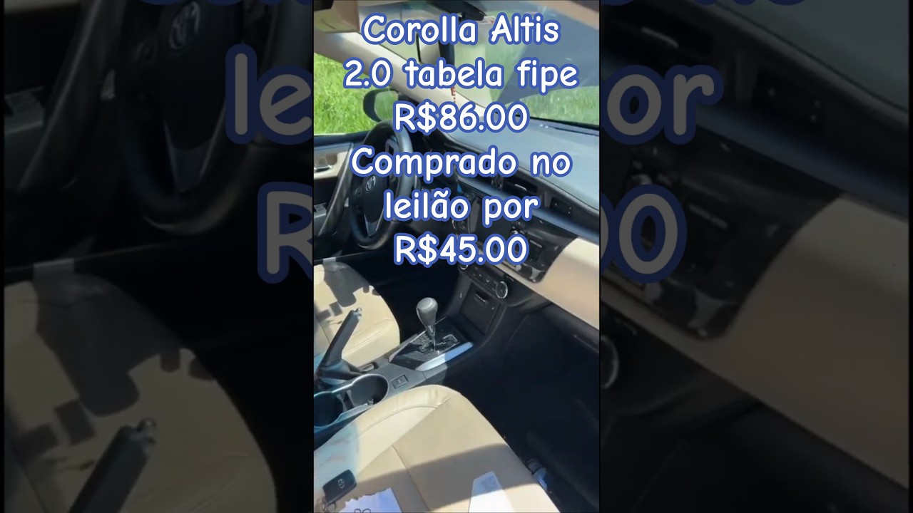 Corolla comprado no leil&atilde;o pra recupera&ccedil;ao #carrodeleilao #corolla #sodresantoro