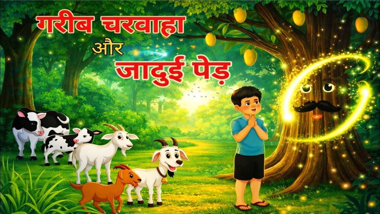 गरीब चरवाहा और जादुई पेड़।The Poor Shepherd and the Magical Tree cartoon। hindi story।moral story।