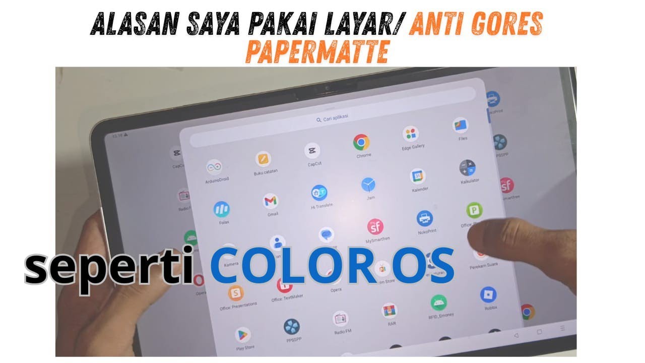 Alasan saya menggunakan layar papermatte pada tablet.! Bisa untuk infinix xpad 20 pro
