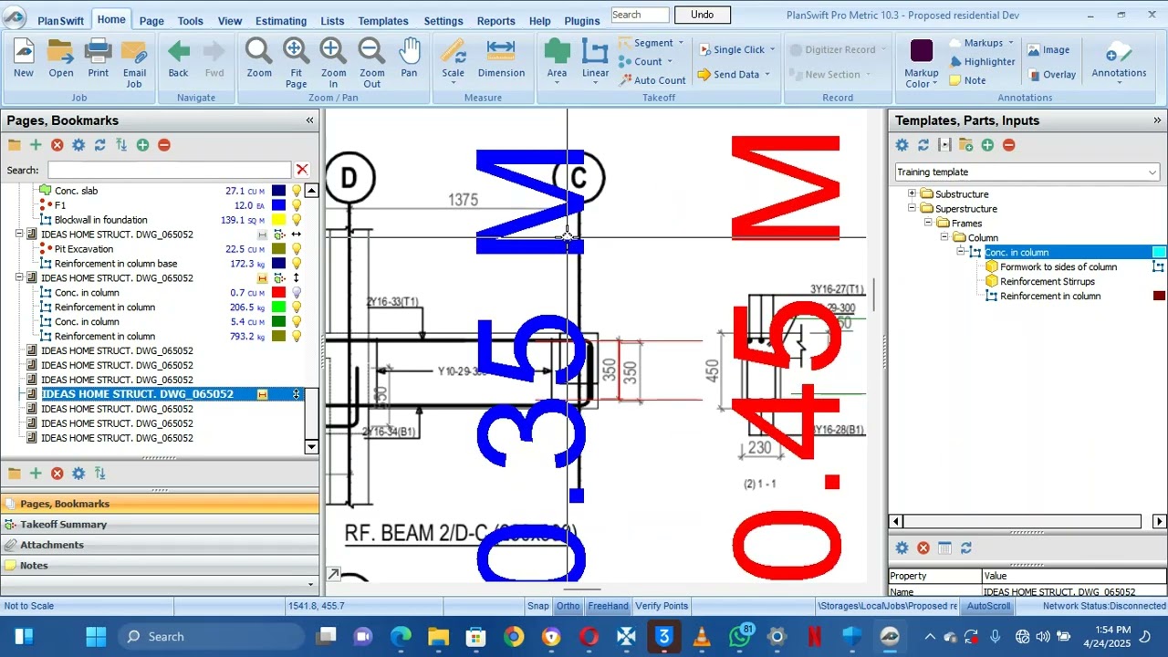 Create Customized Quantity Takeoff Templates in PlanSwift | Concrete, Rebar, and Formwork