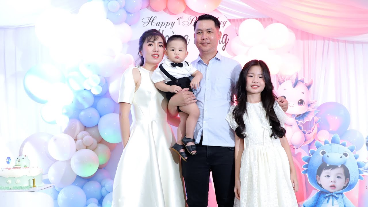sinh nhật bé hoàng khang 1 tuổi