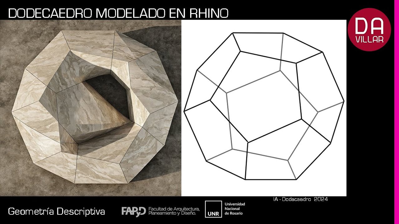 Modelado poliedros en Rhino – Dodecaedro - Tutorial 01– Unidad 05 – FAPyD UNR - 28