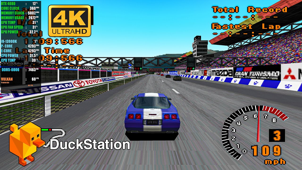 Gran Turismo 1 PC Gameplay - ( DuckStation 4K 60FPS ) + Configuration | PS1 Emulator (2024)