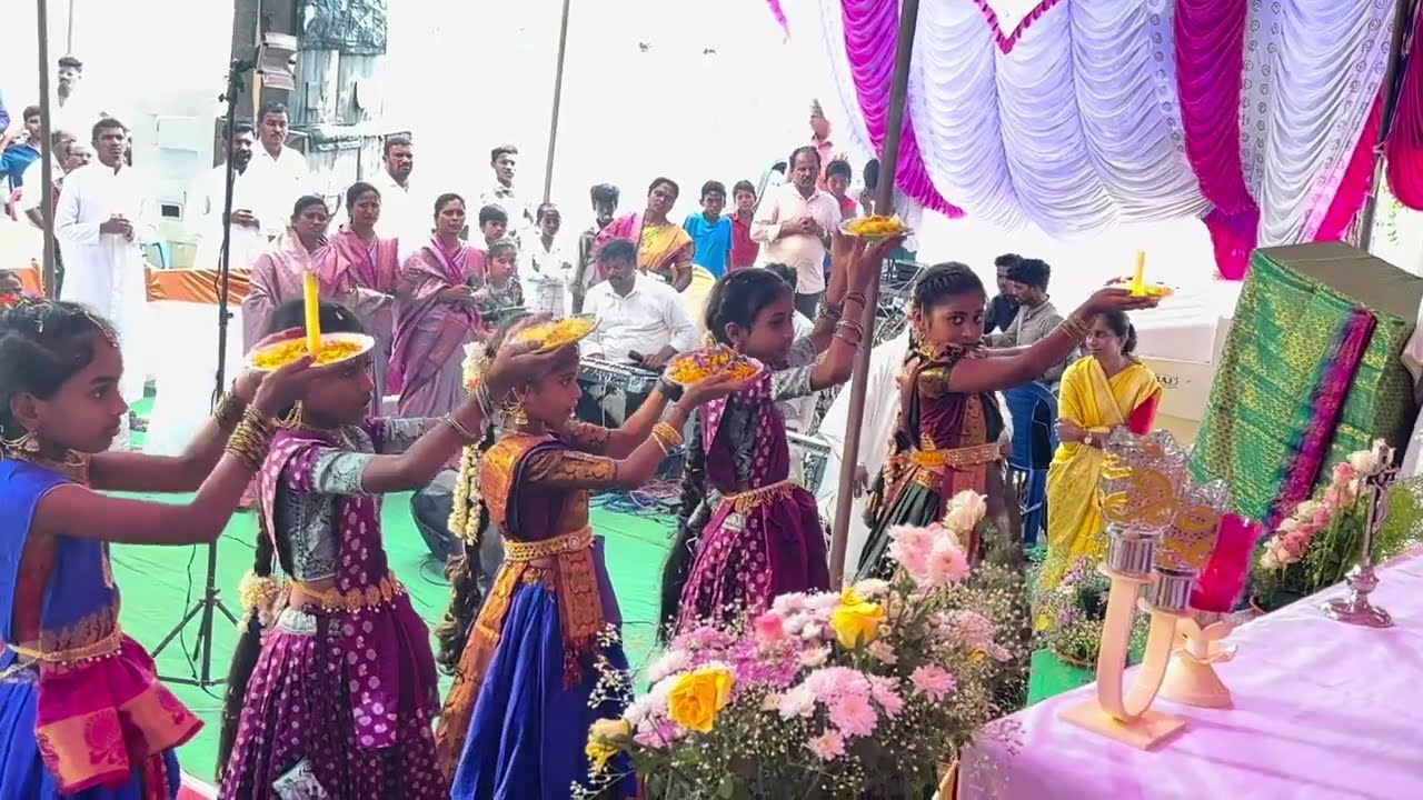 Harathi # First Holy Mass by Fr. Dumala Chandra Shekar @ Mallavolu