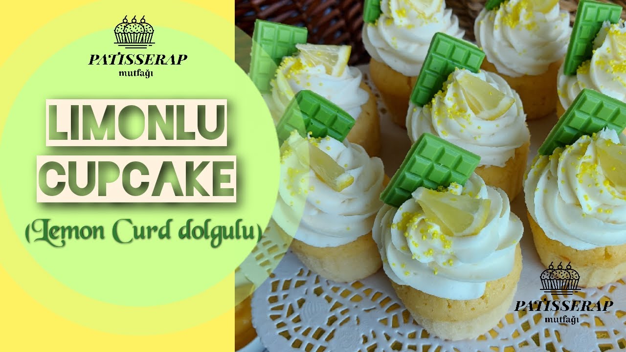 Bol Limonlu Cupcake/mini kek /Lemon Curd dolgulu (Limonlu krema)