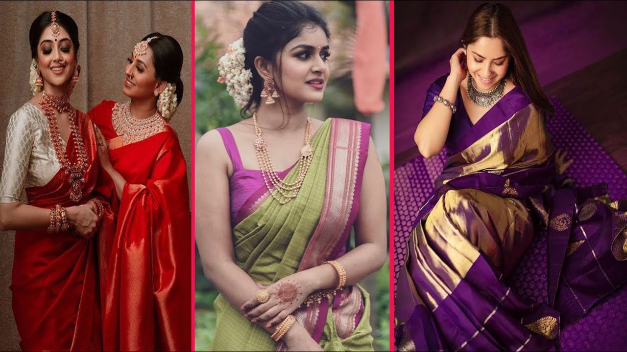 Top 2022 saree jewellery ideas for silk sarees, Ideas to style a saree if you are sister of groom