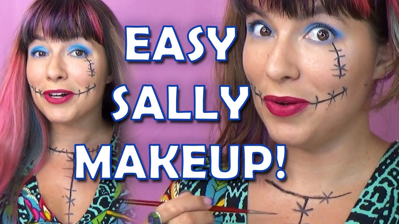 Sally makeup Nightmare Before Christmas – simple Halloween makeup idea!