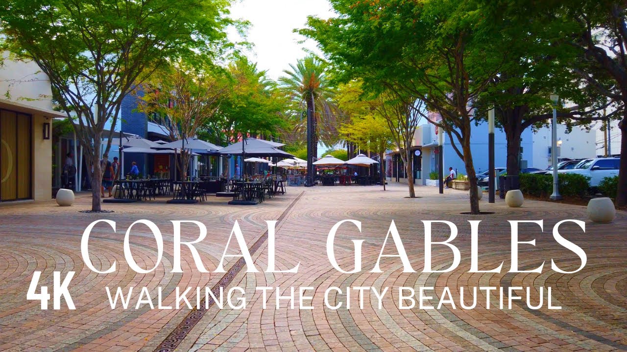 Coral Gables Miami Walking Tour 4K | Miracle Mile & Giralda